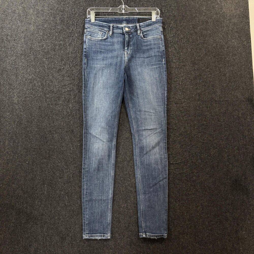 AllSaints Grace Skinny Jeans Women's W29 Blue Medium Wash Stretch Denim